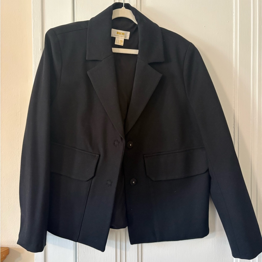 Maeve by Anthropologie black swing jacket with pockets